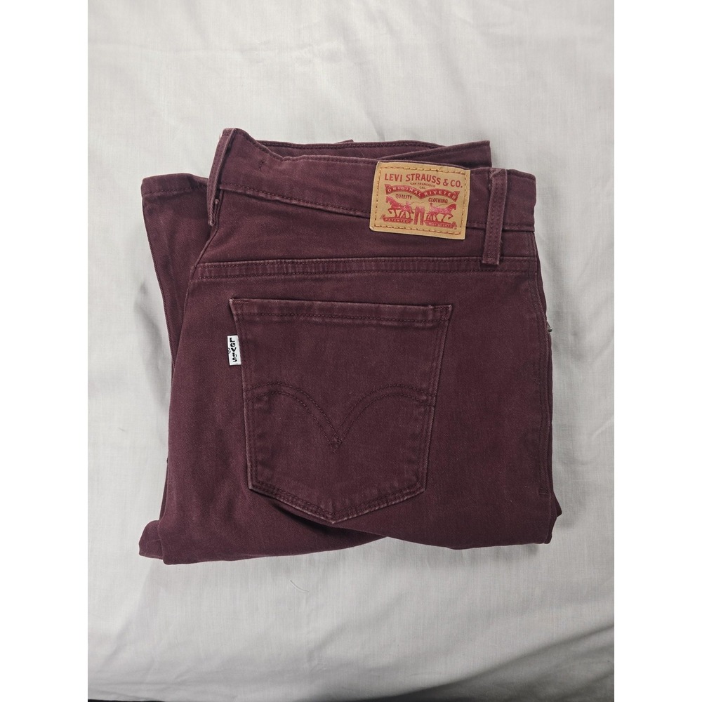 Levis 505 Jeans Mens 29x32 Red Straight Leg Cotton Denim Casual Pants 5 Pocket